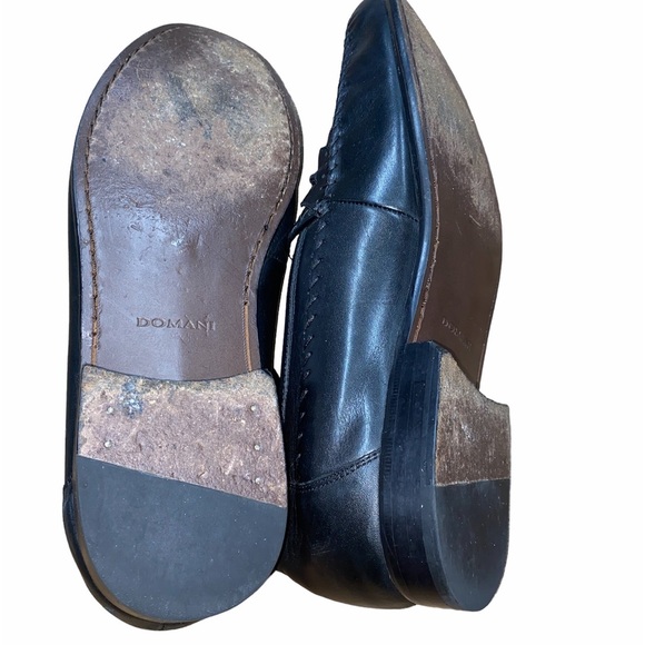 Domani mens black tasseled leather loafers size 13M - Picture 4 of 7